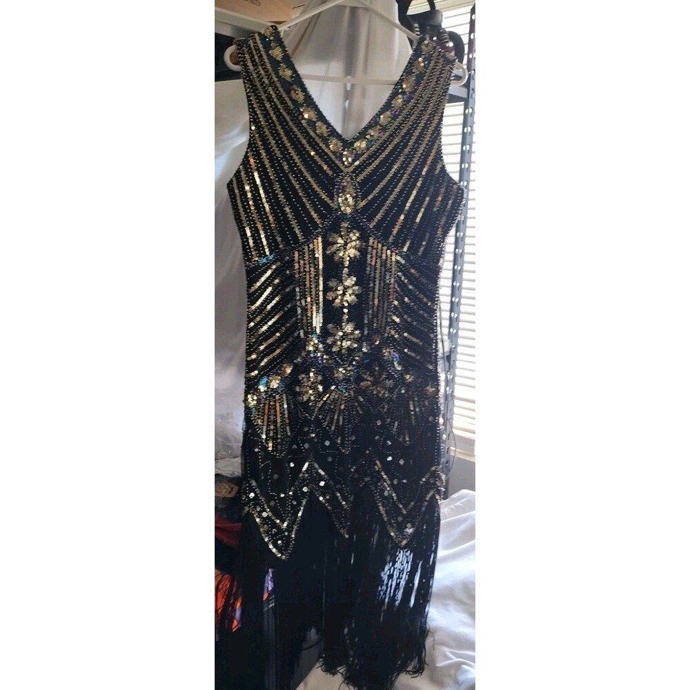 Halloween Retro Vintage Looking Twenties Sequence Outfit Size M&L Clearance Sal